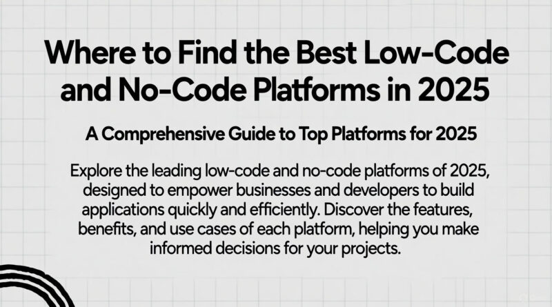 Low-code and no-code platforms
