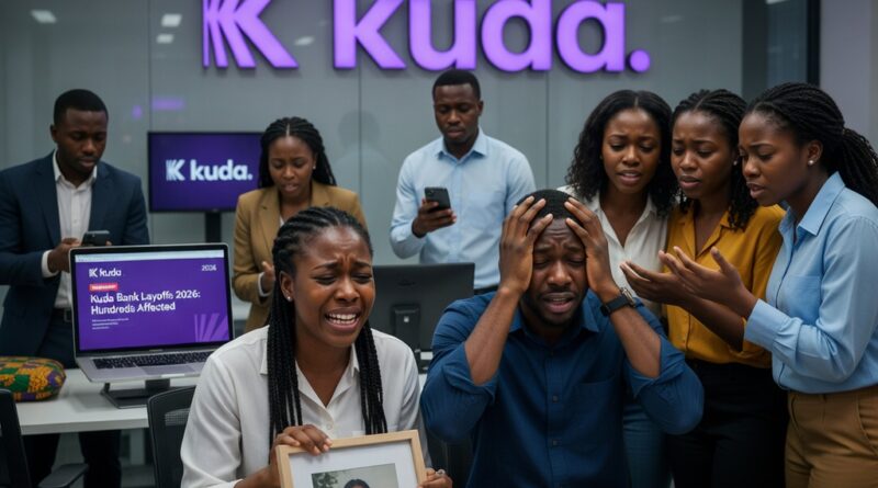 Employees reacting to Kuda Bank layoffs news in Nigeria